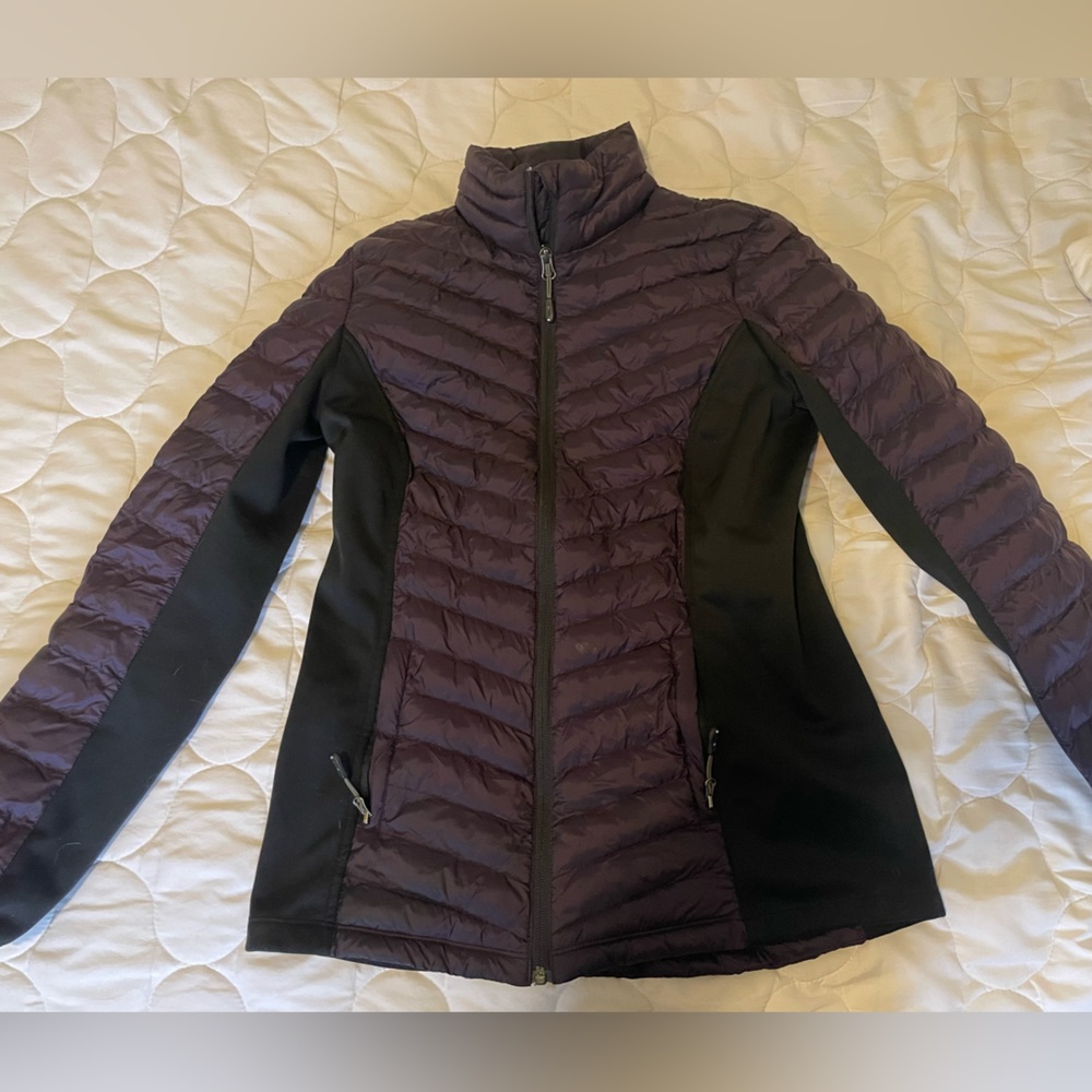 Small purple down jacket